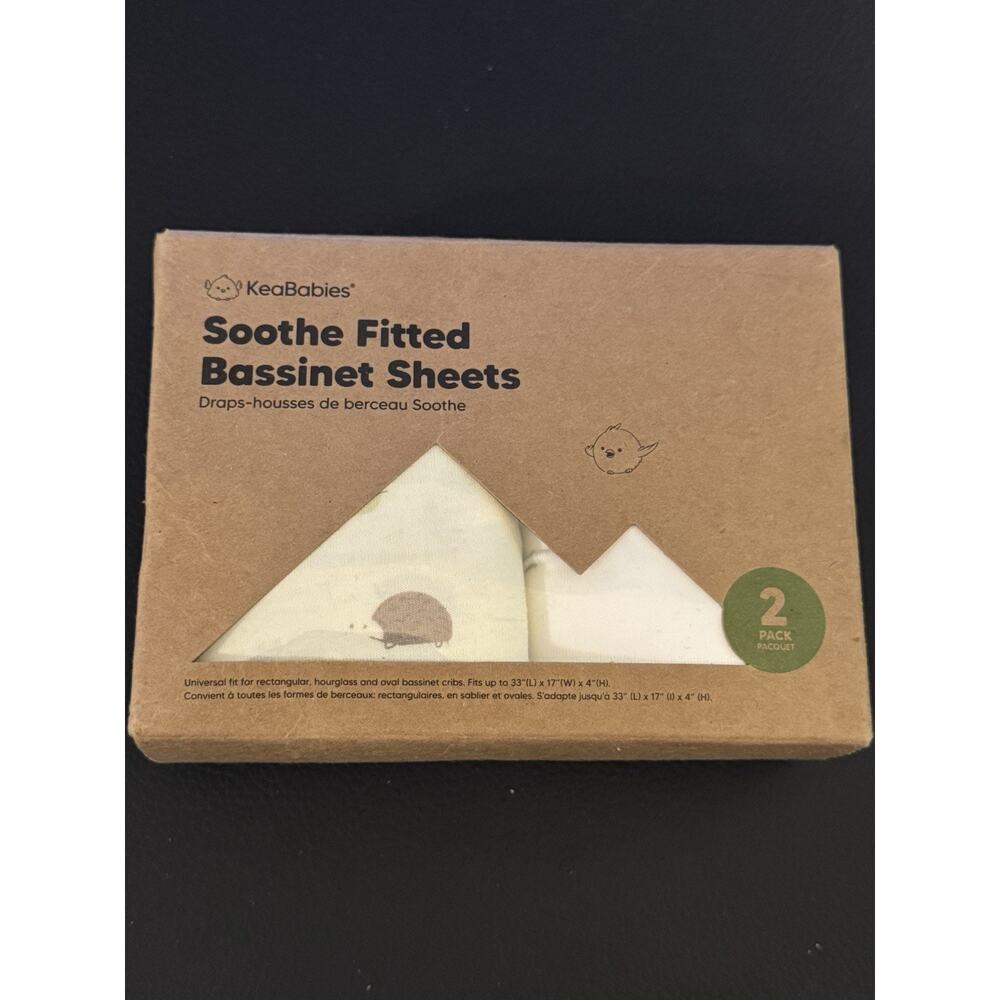 Keababies 2-Pack Soothe Fitted Bassinet Sheets